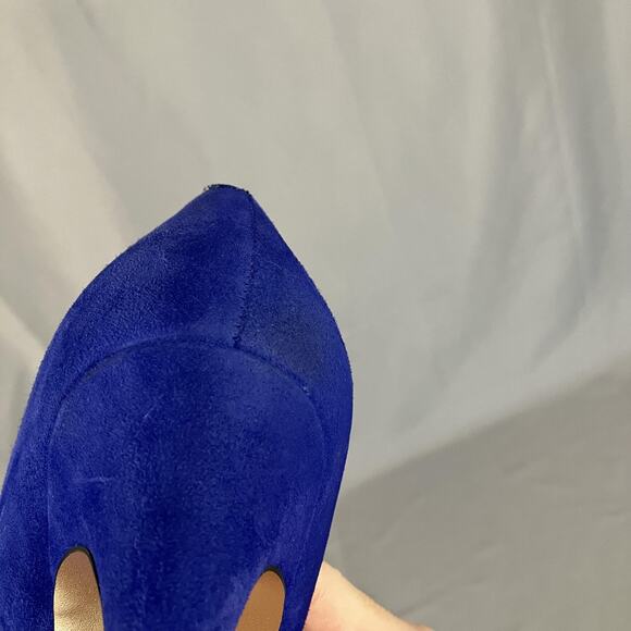 BCBGeneration Shoes Womens Size 7.5 Blue Suede Stiletto Pumps Platform BG-PARADE - Picture 7 of 16